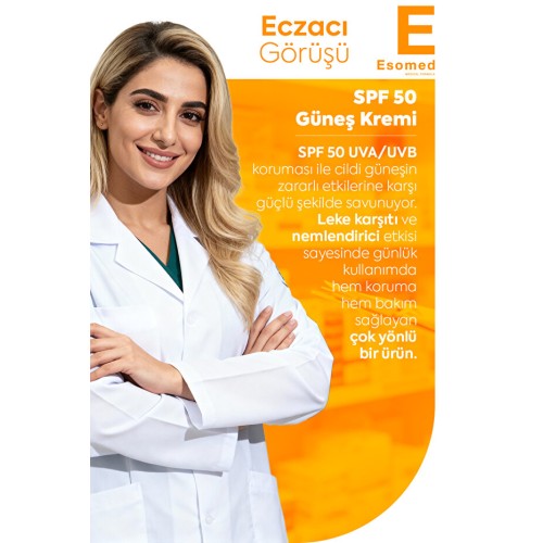 Esomed Leke Bırakmayan Yüz ve Vücut Güneş Kremi Spf 50+ 100 ml