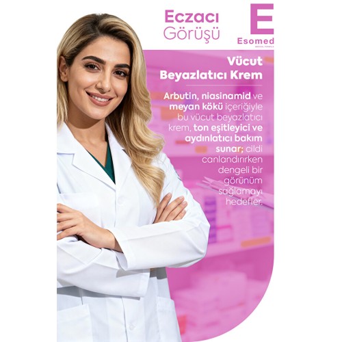 Esomed Vücut Beyazlatıcı Kararma Karşıtı Krem 50 ml Esomed Vücut Beyazlatıcı Kararma Karşıtı Krem 50 ml