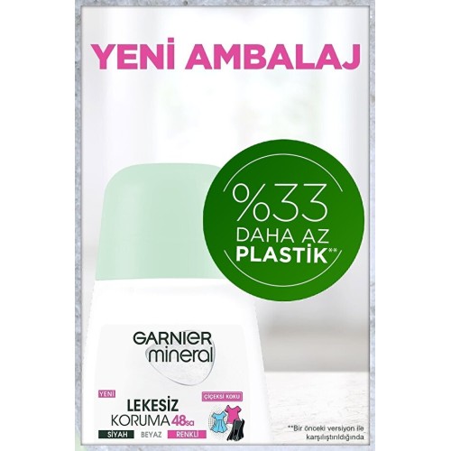 Garnier Mineral Lekesiz Koruma Roll on Deodorant 50 ml x 3 Adet Garnier Mineral Lekesiz Koruma Roll on Deodorant 50 ml x 3 Adet