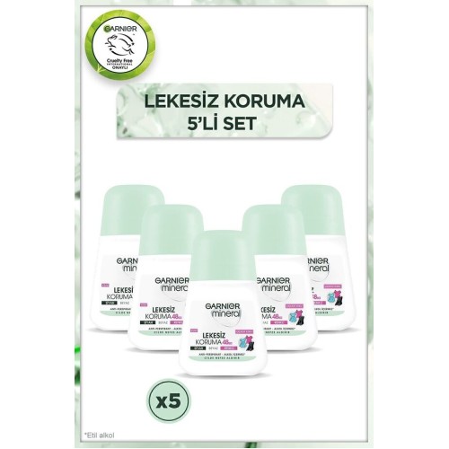 Garnier Mineral Lekesiz Koruma Roll on Deodorant 50 ml x 5 Adet Garnier Mineral Lekesiz Koruma Roll on Deodorant 50 ml x 5 Adet