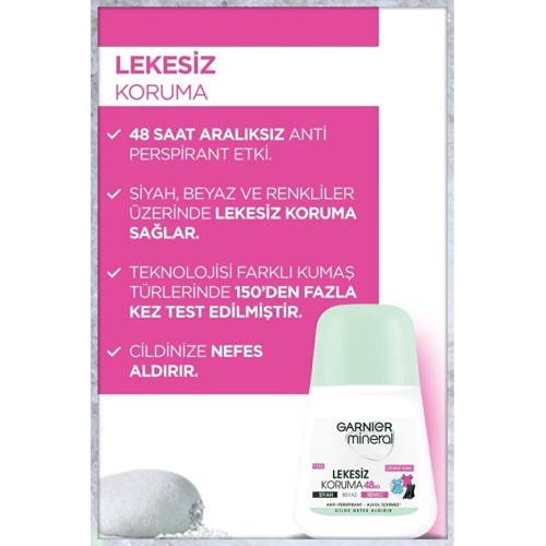 Garnier Mineral Lekesiz Koruma Roll on Deodorant 50 ml Garnier Mineral Lekesiz Koruma Roll on Deodorant 50 ml