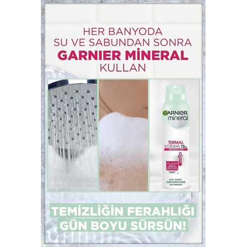 Garnier Mineral Termal Koruma Sprey Deodorant 150 ml x 3 Adet