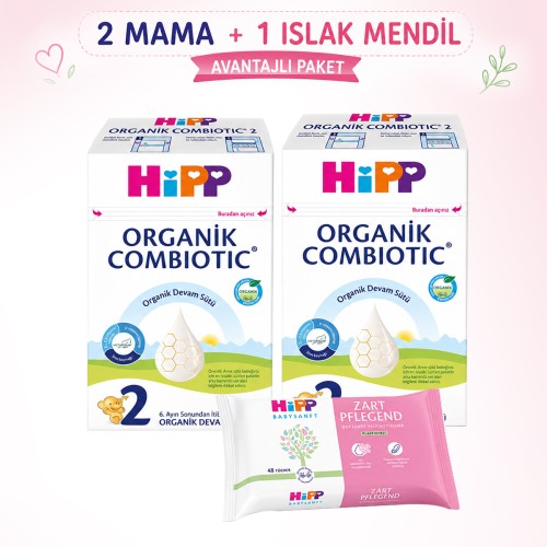 Hipp 2 Organik Devam Sütü Combiotic 600gr x2 Adet(Islak Mendil Hediye) Hipp 2 Organik Devam Sütü Combiotic 600gr x2 Adet(Islak Mendil Hediye)