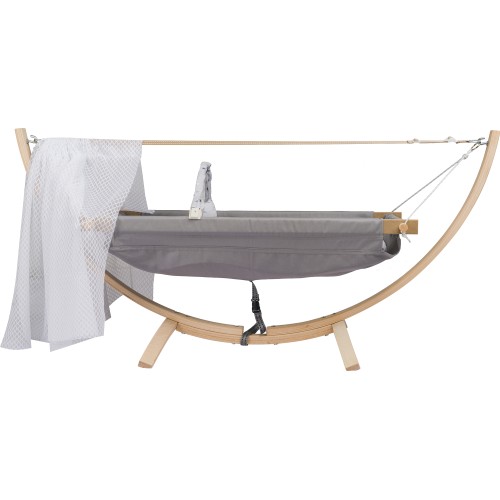 Holmen Fethiye Cibinlikli Ahşap Bebek Hamağı - Gri Holmen Fethiye Cibinlikli Ahşap Bebek Hamağı - Gri