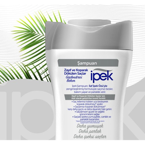 İpek Faydalı Bitki Özleri Zayıf ve Koparak Dökülen Saçlar için Şampuan 480 ml İpek Faydalı Bitki Özleri Zayıf ve Koparak Dökülen Saçlar için Şampuan 480 ml