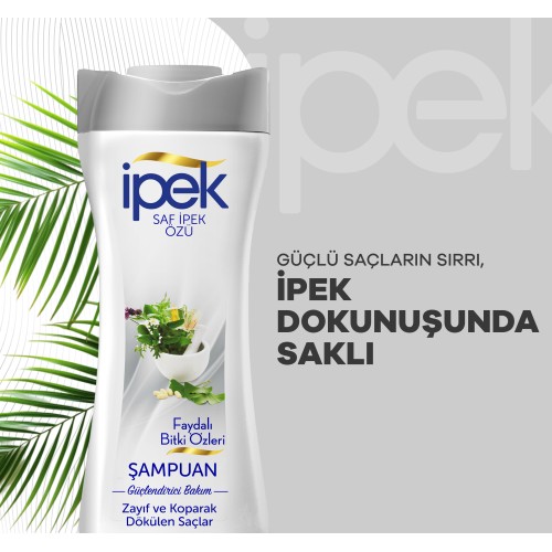 İpek Faydalı Bitki Özleri Zayıf ve Koparak Dökülen Saçlar için Şampuan 480 ml İpek Faydalı Bitki Özleri Zayıf ve Koparak Dökülen Saçlar için Şampuan 480 ml