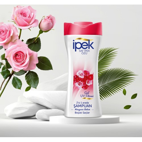 İpek Gül Özü Boyalı Saçlar için 2 si 1 Arada Şampuan 480 ml İpek Gül Özü Boyalı Saçlar için 2 si 1 Arada Şampuan 480 ml
