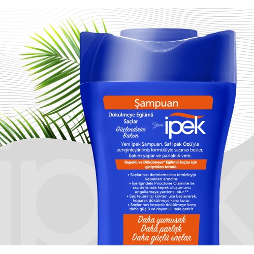 İpek Kepeğe Karşı Etkili Dökülmeye Eğilimli Saçlar için Şampuan 480 ml İpek Kepeğe Karşı Etkili Dökülmeye Eğilimli Saçlar için Şampuan 480 ml