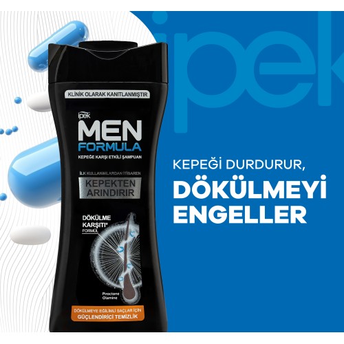 İpek Men Formula Kepeğe Karşı Etkili Dökülme Karşıtı Şampuan 480 ml İpek Men Formula Kepeğe Karşı Etkili Dökülme Karşıtı Şampuan 480 ml
