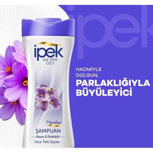 İpek Menekşe Özü İnce Telli Saçlar için Şampuan 480 ml İpek Menekşe Özü İnce Telli Saçlar için Şampuan 480 ml