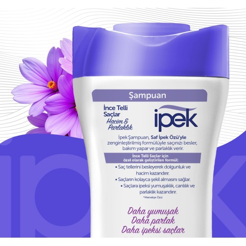 İpek Menekşe Özü İnce Telli Saçlar için Şampuan 480 ml İpek Menekşe Özü İnce Telli Saçlar için Şampuan 480 ml