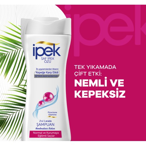 İpek Normal ve Kurumaya Eğilimli Saçlar için 2 si 1 Arada Şampuan 480 ml İpek Normal ve Kurumaya Eğilimli Saçlar için 2 si 1 Arada Şampuan 480 ml