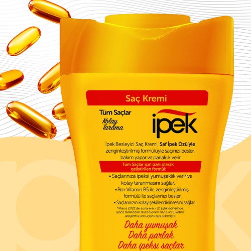 İpek Provitamin B5 Tüm Saç Tipleri için Saç Kremi 480 ml x 3 Adet