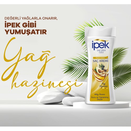 İpek Yağ Hazinesi Kuru ve Yıpranmış Saçlar için Saç Kremi 480 ml İpek Yağ Hazinesi Kuru ve Yıpranmış Saçlar için Saç Kremi 480 ml