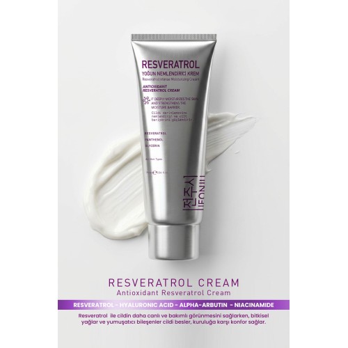 Jeonju Antioksidan Yoğun Nemlendirici Resveratrol Krem 75 ml Jeonju Antioksidan Yoğun Nemlendirici Resveratrol Krem 75 ml