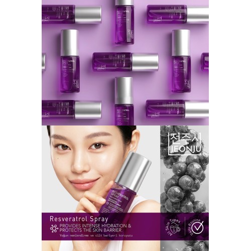 Jeonju Antioksidan Yoğun Nemlendirici Resveratrol Sprey 120 ml Jeonju Antioksidan Yoğun Nemlendirici Resveratrol Sprey 120 ml