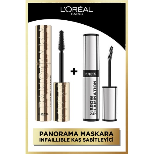 Loreal Paris Panorama Maskara ve Infaillible Şeffaf Kaş Sabitleyici Loreal Paris Panorama Maskara ve Infaillible Şeffaf Kaş Sabitleyici