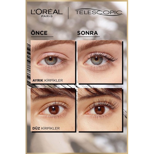 Loreal Paris Telescopic Maskara ve Doğal Işıltı Highlighter 901 Loreal Paris Telescopic Maskara ve Doğal Işıltı Highlighter 901