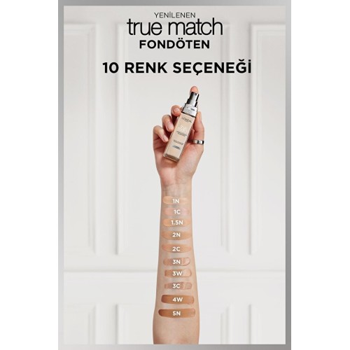 Loreal Paris True Match Bakım Yapan Fondöten 1.5N Nötr Alt Ton Loreal Paris True Match Bakım Yapan Fondöten 1.5N Nötr Alt Ton