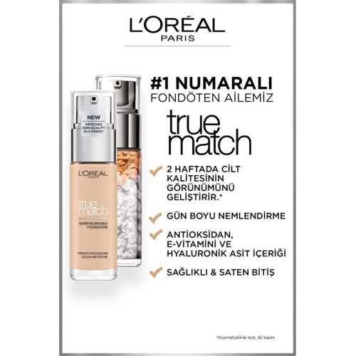 Loreal Paris True Match Bakım Yapan Fondöten 1N Ivory Loreal Paris True Match Bakım Yapan Fondöten 1N Ivory