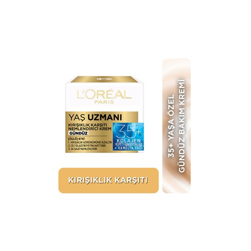 Loreal Paris Yaş Uzmanı 35+ Kırışıklık Karşıtı Nemlendirici Krem 50 ml Loreal Paris Yaş Uzmanı 35+ Kırışıklık Karşıtı Nemlendirici Krem 50 ml