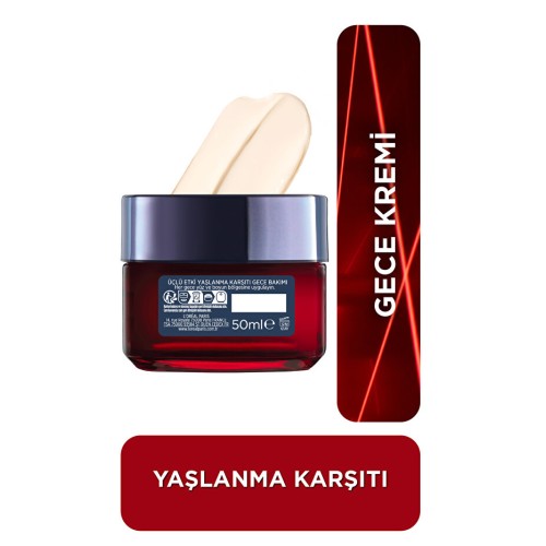Loreal Paris Revitalift Lazer Yaşlanma Karşıtı Gece Kremi 50 ml