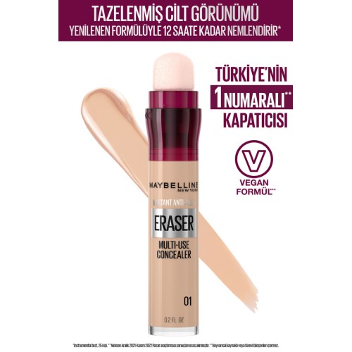 Maybelline New York Instant Anti Age Eraser Kapatıcı 01 Light