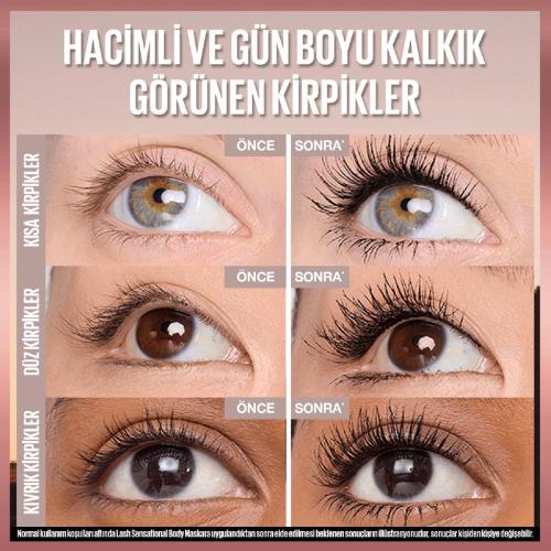 Maybelline New York Lash Sensational Body Siyah Maskara Maybelline New York Lash Sensational Body Siyah Maskara