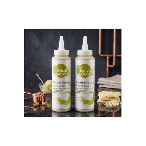 Melwiss Chocolate Antep Fıstık Aromalı Tatlı Sos 330 gr x 2 Adet Melwiss Chocolate Antep Fıstık Aromalı Tatlı Sos 330 gr x 2 Adet