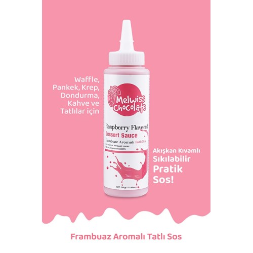 Melwiss Chocolate Frambuaz Aromalı Tatlı Sos 330 gr Waffle Krep Pankek Melwiss Chocolate Frambuaz Aromalı Tatlı Sos 330 gr Waffle Krep Pankek