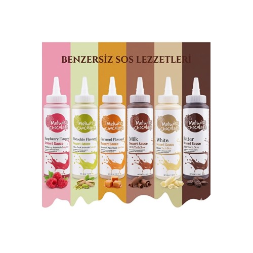 Melwiss Chocolate Tatlı Sos karma Paket 330 gr x 6 Adet