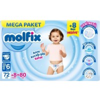 Molfix Bebek Bezi Mega Paket X Large 6 No 80 li