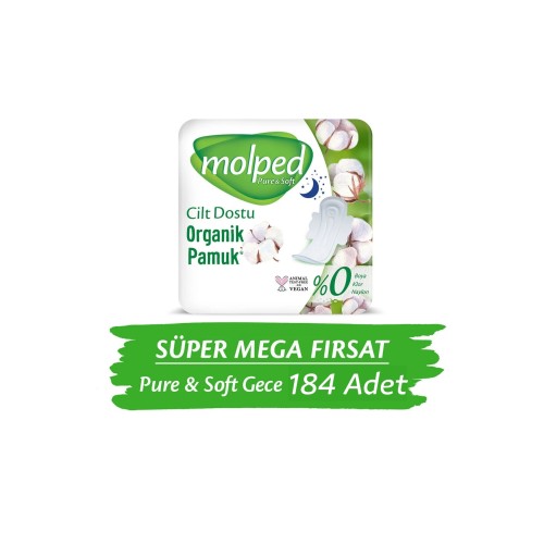 Molped Pure Soft Mega Hijyenik Ped Normal Ultra 46 lı x 4 Adet Molped Pure Soft Mega Hijyenik Ped Normal Ultra 46 lı x 4 Adet