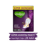 Molped Supernight Hijyenik Ped Süper Gece 14 lü x 2 Adet