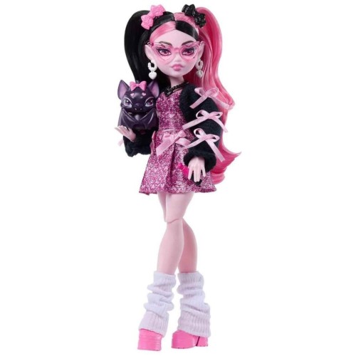 Monster High Ana Karakter Bebekler Pembe Kurdeleli Draculaura Jhk29
