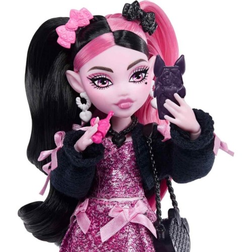 Monster High Ana Karakter Bebekler Pembe Kurdeleli Draculaura Jhk29