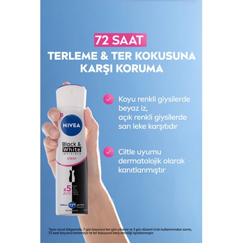 Nivea Black&White Invisible Sprey Deodorant 200 ml