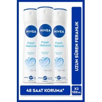 Nivea Fresh Natural Sprey Deodorant 150 ml x 3 Adet