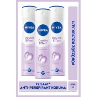 Nivea Kadın Sprey Deodorant Double Effect 150 ml x 3 Adet