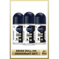 Nivea Men Black & White Epic Night Roll-on Deodorant 50 ml x 3 Adet