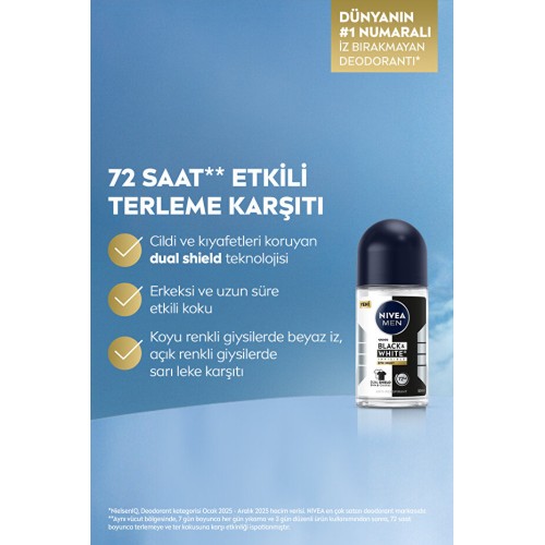 Nivea Men Black & White Epic Night Roll-on Deodorant 50 ml Nivea Men Black & White Epic Night Roll-on Deodorant 50 ml