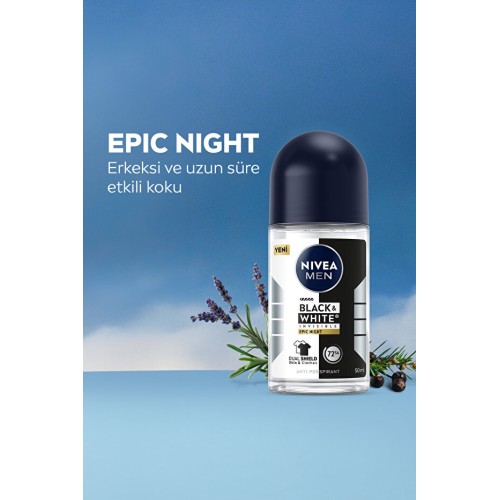 Nivea Men Black & White Epic Night Roll-on Deodorant 50 ml Nivea Men Black & White Epic Night Roll-on Deodorant 50 ml