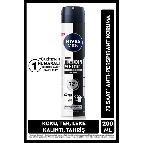 Nivea Men Black & White Original Deodorant 200 ml