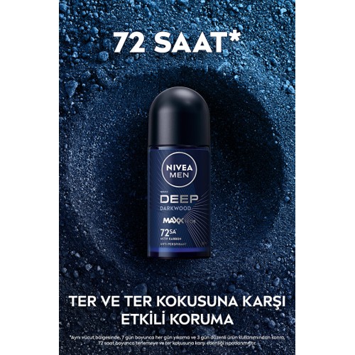 Nivea Men Deep Darkwood Aktif Karbon Roll-on Deodorant 50 ml Nivea Men Deep Darkwood Aktif Karbon Roll-on Deodorant 50 ml