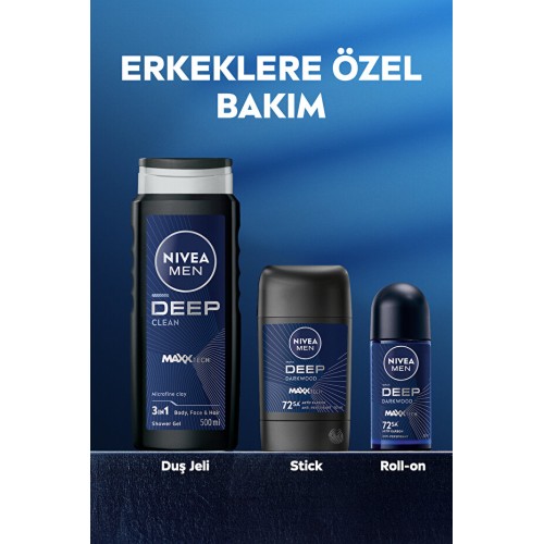 Nivea Men Deep Darkwood Aktif Karbon Roll-on Deodorant 50 ml Nivea Men Deep Darkwood Aktif Karbon Roll-on Deodorant 50 ml