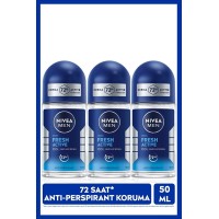 Nivea Men Fresh Active Roll-on Deodorant 50 ml x 3 Adet
