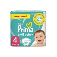 Prima Pampers Bebek Bezi Aktif Bebek Fırsat Paketi 4 No 54 lü