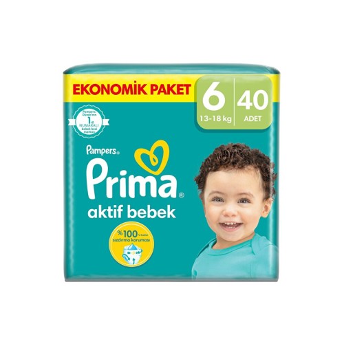 Prima Pampers Bebek Bezi Aktif Bebek Fırsat Paketi 6 No 40 lı