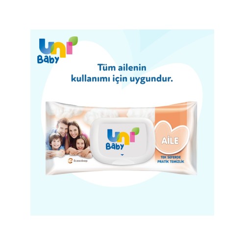 Uni Baby Aile Islak Mendil 90 lı x 12 Adet (1080 Yaprak) Uni Baby Aile Islak Mendil 90 lı x 12 Adet (1080 Yaprak)