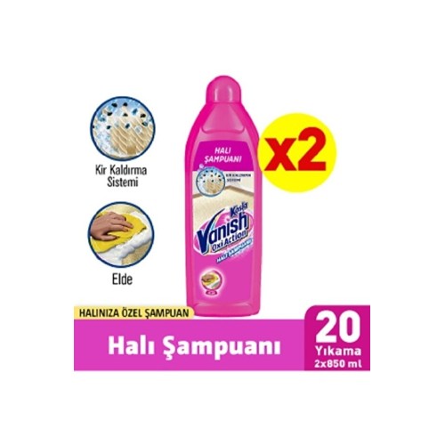 Vanish Halı Yıkama Şampuanı Elde 850 ml x 2 Adet Vanish Halı Yıkama Şampuanı Elde 850 ml x 2 Adet